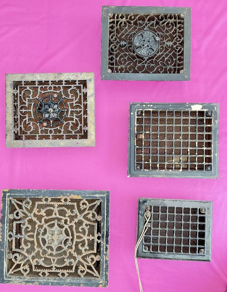 Oude ventilatie rooster, ontluchting roosters, muurrooster, Antiek en Kunst, Antiek | Woonaccessoires, Ophalen of Verzenden