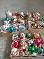 34 oude antieke glazen kerstballen, Diversen, Kerst, Ophalen of Verzenden