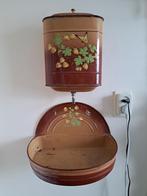 Frans Emaille Fonteintje met Decoratie, Ophalen of Verzenden