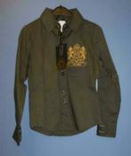 Airforce nieuwe kaki groene blouse goud applic. 134 27360