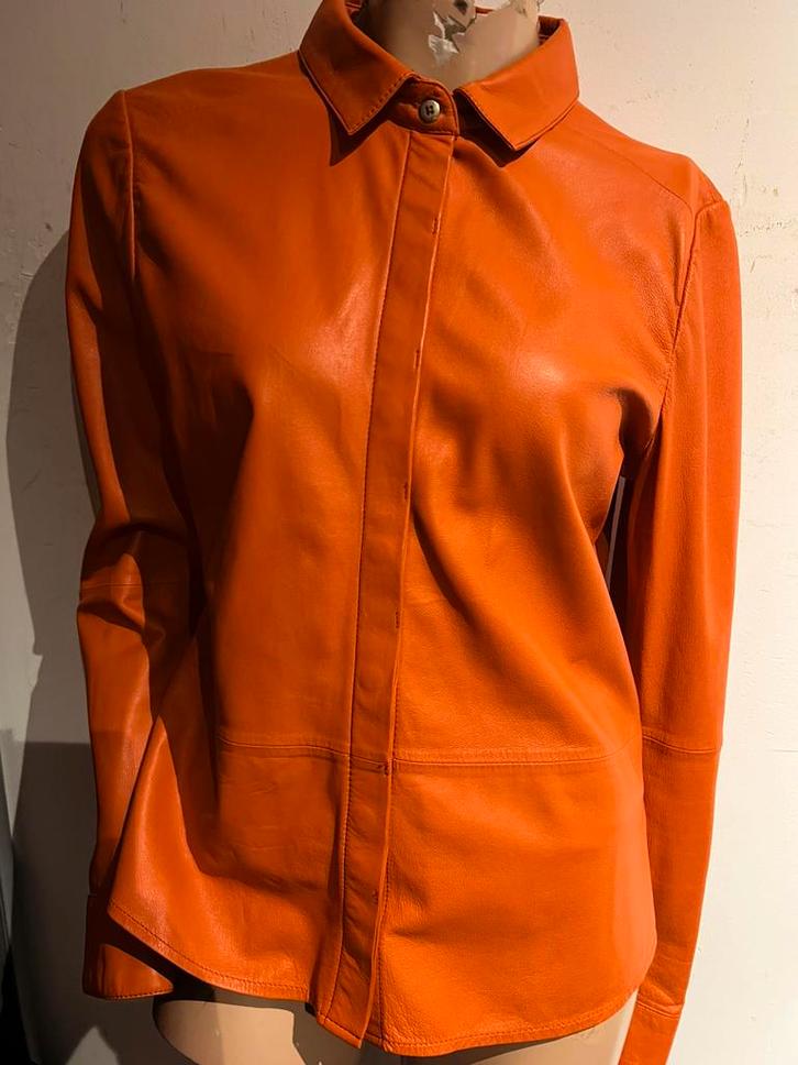 Studio AR blouse echt leer maat m origineel zgan, Kleding | Dames, Blouses en Tunieken, Zo goed als nieuw, Maat 38/40 (M), Oranje