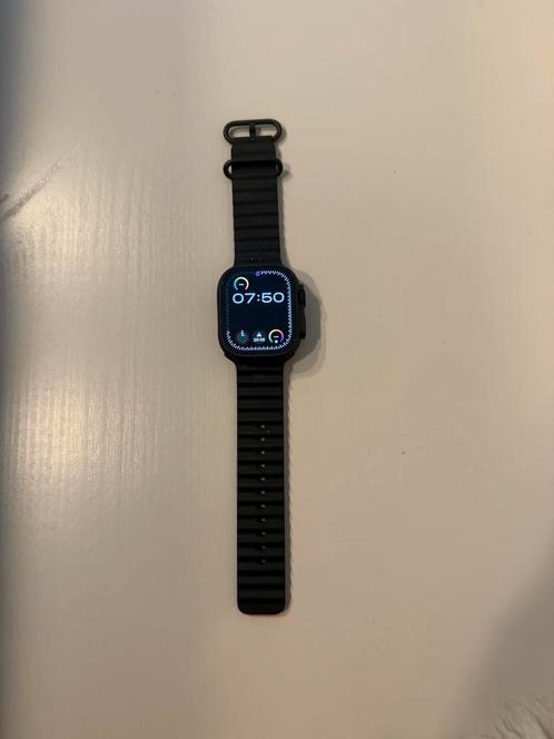 Apple iWatch Ultra 2-A2986, Sieraden, Tassen en Uiterlijk, Smartwatches, Zo goed als nieuw, iOS, Zwart, Afstand, Calorieverbanding