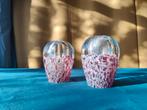 Krosno, mond geblazen glazen kunst vaasjes, Gebruikt, Overige kleuren, Ophalen of Verzenden, Glas