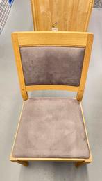 Eetkamertafel met 4 stoelen - berken/grenen look, Huis en Inrichting, Stoelen, Ophalen, Zo goed als nieuw, Vier, Hout