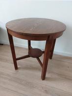 Vintage rond bijzettafeltje – eiken – jaren 50/60, Ophalen