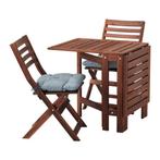 Mooie Stevige Acacia Hardhouten Tuin Klaptafel van Ikea, Ophalen, Gebruikt, Rechthoekig, Hout