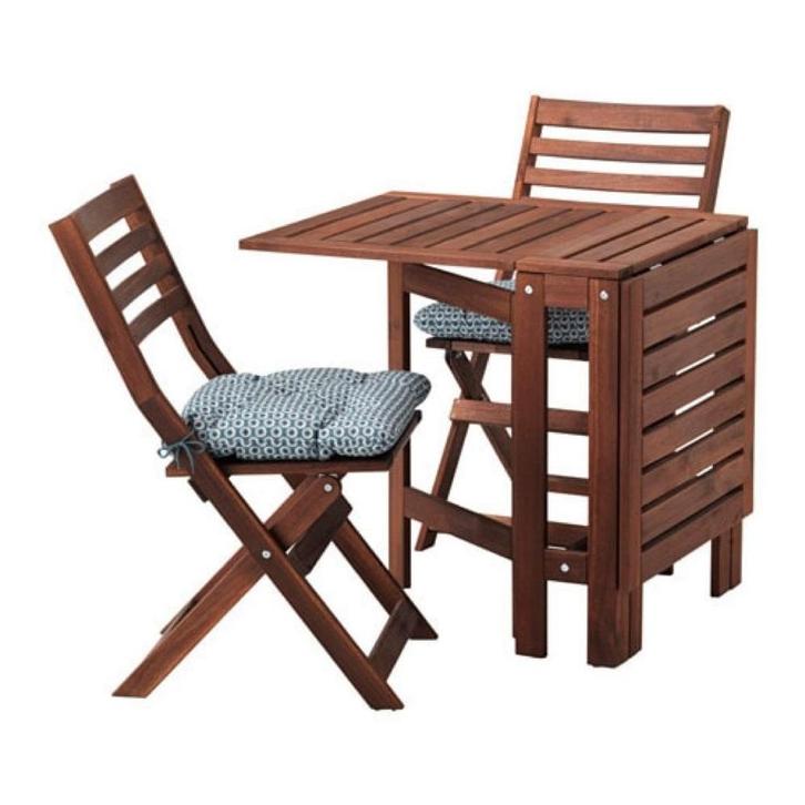 Mooie Stevige Acacia Hardhouten Tuin Klaptafel van Ikea, Tuin en Terras, Tuintafels, Gebruikt, Rechthoekig, Hout, Ophalen