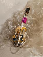 Antieke AJEKO kerstbal / CELLO CONTRABAS goud blauw pink 8, Ophalen of Verzenden