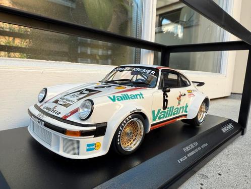 1:18 Porsche 911 934 RSR #6 Vaillant 1976 Minichamps / JJTOP, Hobby en Vrije tijd, Modelauto's | 1:18, Zo goed als nieuw, Auto