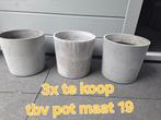 Drie Ikea bloempotten te koop, geschikt voor potmaat 19., Ophalen, Rond, Binnen, Zo goed als nieuw