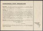 Zeldzame Verkade pamflet uit 1934 behorend bij De Bloemen en, Boeken, Prentenboeken en Plaatjesalbums, Verzenden, Nieuw, Plaatjesalbum