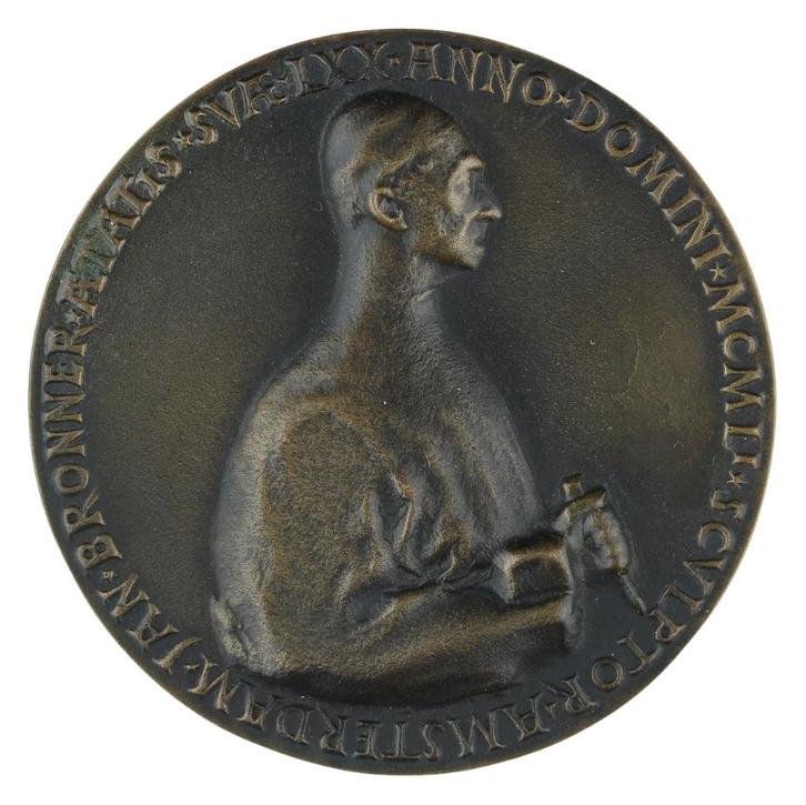 PENNING VPK 1952 Piet Esser : Prof. Jan Bronner º, Postzegels en Munten, Penningen en Medailles, Brons, Nederland, Verzenden