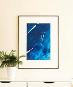 potlood tekening op aquarel, origineel, model vrouw naakt, Ophalen of Verzenden