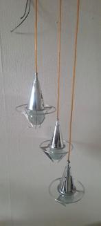 Design Kingstone Cascade 3 delige hanglamp, Ophalen of Verzenden, Gebruikt, Glas, 75 cm of meer