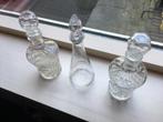 kristal karaf fles 3 stuks, Antiek en Kunst, Antiek | Glas en Kristal, Ophalen of Verzenden
