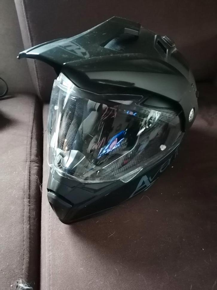 Motor/cross helm zgan, Motoren, Kleding | Motorhelmen, Offroadhelm, Overige merken, Tweedehands, Ophalen of Verzenden