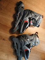 Zwart grijze skeelers verstelbaar maat 34-37, Sport en Fitness, Skeelers, Kinderen, Ophalen of Verzenden, Inline skates 4 wielen
