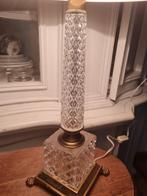 Vintage Hollywood Regency tafellamp kristallen voet, Huis en Inrichting, Lampen | Tafellampen, Heikant 21 Kaatsheuvel, 50 tot 75 cm