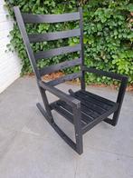 Houten zwarte schommelstoel, Huis en Inrichting, Stoelen, Ophalen, Zo goed als nieuw, Zwart, Eén