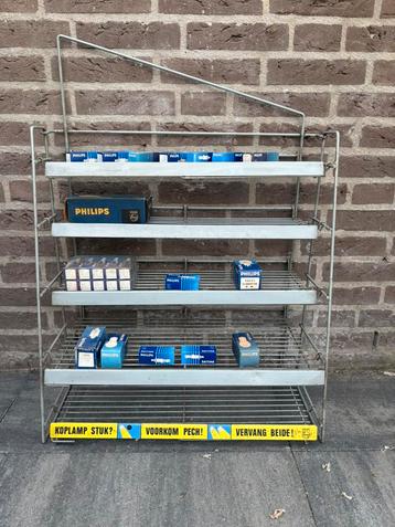 Oude Philips autolampen rek beschikbaar voor biedingen