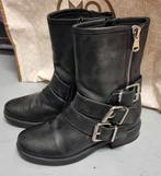 Manfield leren laarzen,maat 39, Ophalen, Zo goed als nieuw, Zwart, Hoge laarzen