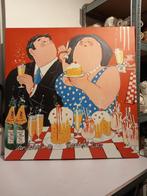 van Leersum "Beautiful day"., Huis en Inrichting, 50 tot 75 cm, Ophalen of Verzenden, Zo goed als nieuw, Schilderij