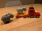 Duplo Zoo Auto met Aanhanger en Olifanten, Ophalen of Verzenden, Gebruikt, Complete set, Duplo
