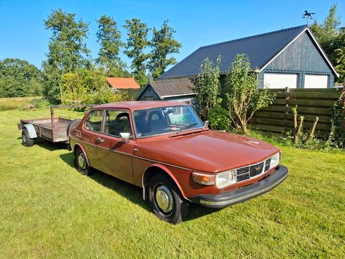 Saab 99 GL 1975 met LPG en 5- versnellingsbak met APK Zweden, Auto's, Oldtimers, Particulier, Trekhaak, LPG, Sedan, Handgeschakeld