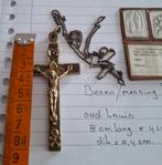 Oud kruis van brons ..groot draag model  8x4 cm, Ophalen of Verzenden