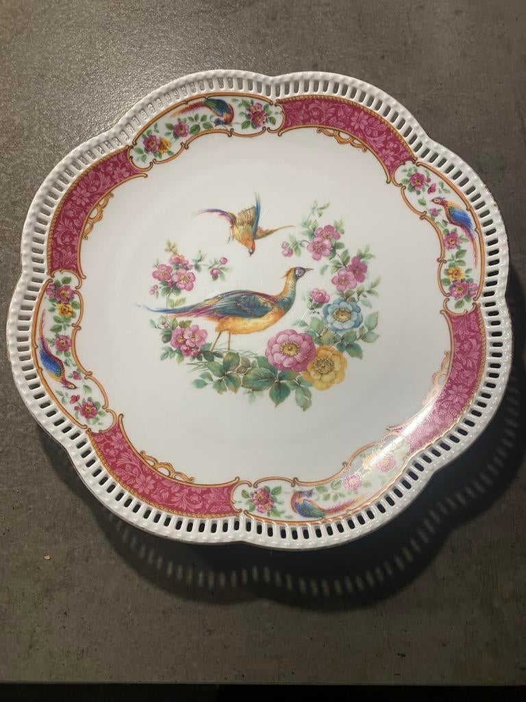 Vintage Bavaria Schumann Bord met Vogelmotief, Antiek en Kunst, Ophalen of Verzenden