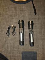 2 zaklampen, Caravans en Kamperen, Zaklampen, Ophalen of Verzenden, Zo goed als nieuw, Accu