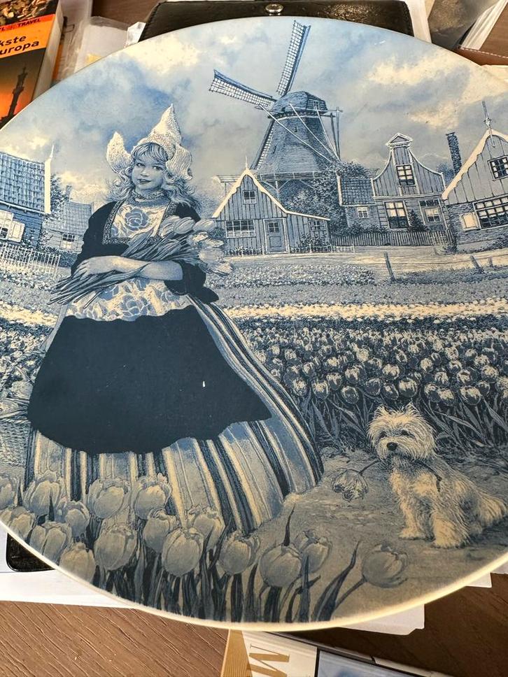 Delfts Blauw Bord - Handbeschilderd, Antiek en Kunst, Antiek | Wandborden en Tegels, Ophalen of Verzenden