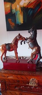 Lederen paarden beelden, Antiek en Kunst, Ophalen of Verzenden