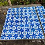 Set van 56 antieke wandtegels 13x13 cm blauw wit