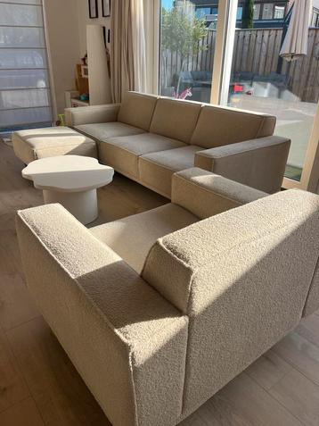 Complete bankset incl. loveseat + hocker | Teddy/Bouclé stof beschikbaar voor biedingen