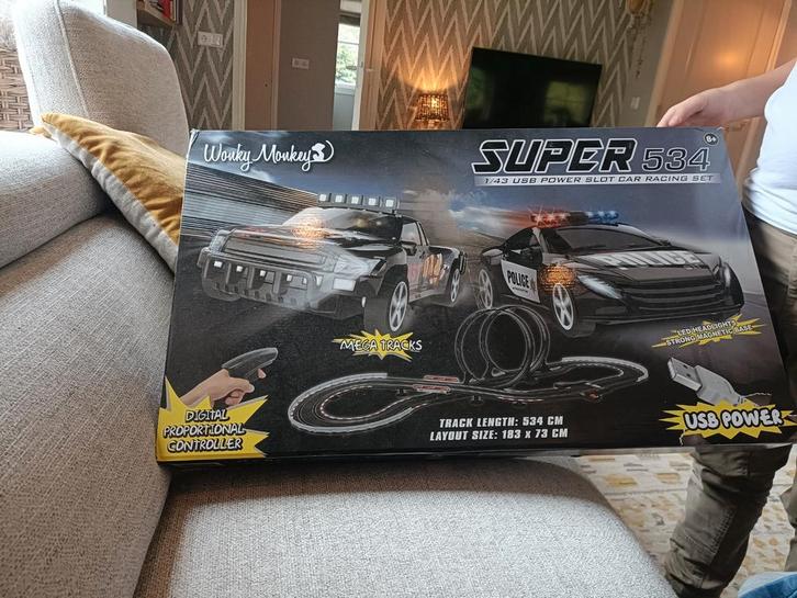 Super 534 Racebaan - in orginele doos!, Kinderen en Baby's, Speelgoed | Racebanen, Nieuw, Racebaan, Elektrisch, Overige merken