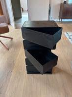 Praktisch zwart ladekastje met draailades, Huis en Inrichting, Kasten | Ladekasten, Ophalen, Minder dan 50 cm, Gebruikt, 5 laden of meer