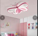 Nieuw: roze vlinder plafondlamp - LED spot lamp, Kinderen en Baby's, Kinderkamer | Inrichting en Decoratie, Ophalen of Verzenden