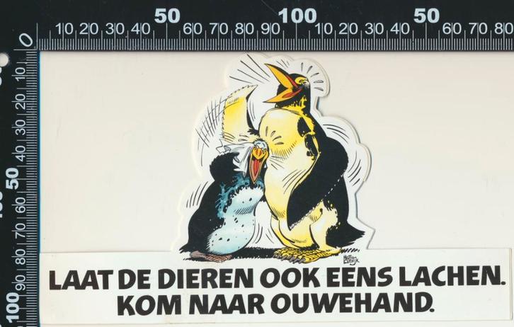 Sticker: Ouwehands Dierenpark - Laat de dieren ook eens...., Verzamelen, Stickers, Zo goed als nieuw, Dier en Natuur, Verzenden