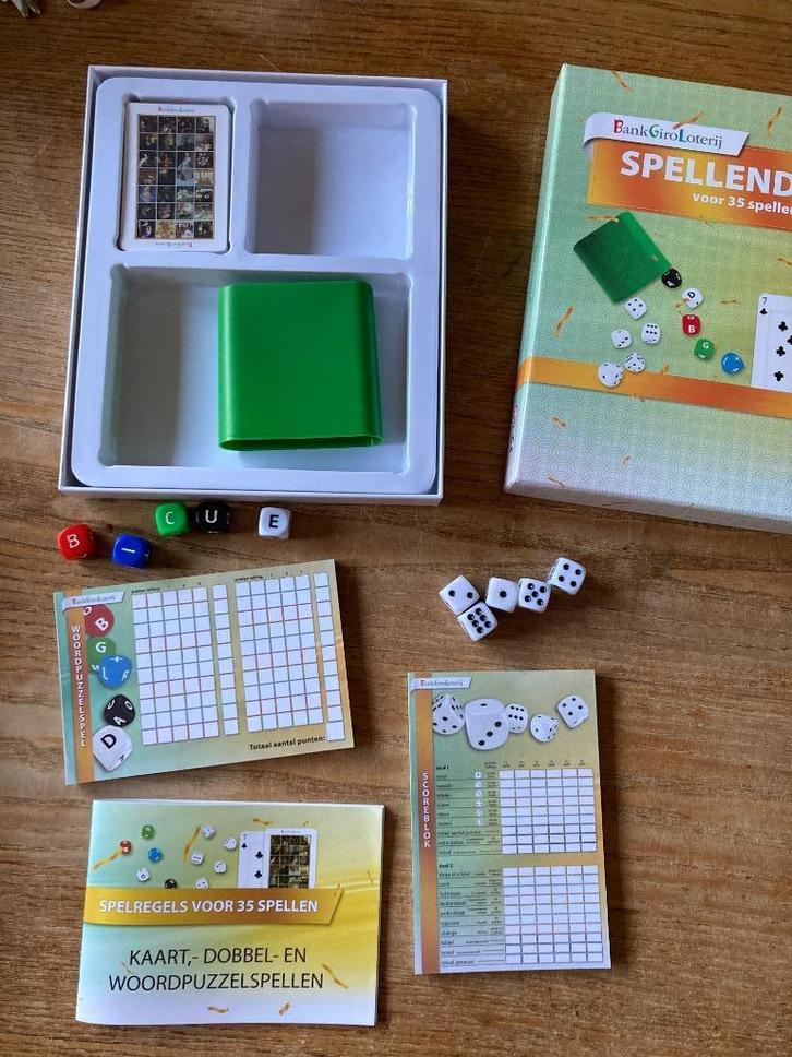 BankGiroLoterij - Spellendoos voor 35 spellen - zgan, Hobby en Vrije tijd, Gezelschapsspellen | Kaartspellen, Zo goed als nieuw