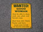 JOHN DEERE EMAILLE RECLAMEBORD, Verzamelen, Ophalen, Zo goed als nieuw, Reclamebord