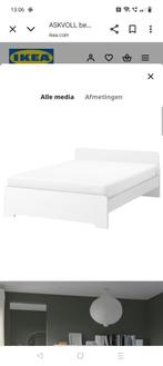 Ikea bed 1.40 x 2.00 met hoofdbord met opbergruimte, Huis en Inrichting, Slaapkamer | Bedden, Ophalen, Wit, Tweepersoons, 140 cm