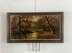 Olieschilderij B. Sluiter - Boslandschap, Antiek en Kunst, Ophalen