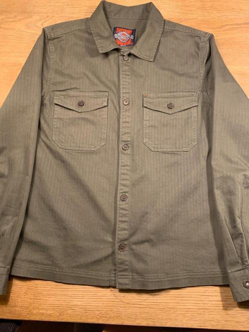 Superdry overhemd olijfgroen maat L, Kleding | Heren, Overhemden, Zo goed als nieuw, Halswijdte 41/42 (L), Groen, Ophalen of Verzenden