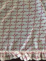 Vitrage inbetween wit/ rood 120 cm hoog rouche retro vintage, 120 cm of meer, Ophalen of Verzenden, Zo goed als nieuw, 30 tot 200 cm