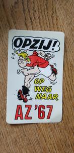 Stripsticker Dik Bruijnesteijn transparant Op weg naar AZ 67, Verzamelen, Stickers, Ophalen of Verzenden