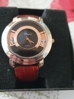 Dames horloge Chopard met zwevende steentjes als nieuw, Overige merken, Leer, Staal, Polshorloge