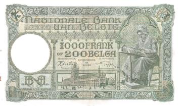 BELGIE MILLE FRANCS 1941 beschikbaar voor biedingen