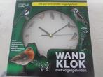 wandklok vogels / vogelgeluiden, Huis en Inrichting, Woonaccessoires | Klokken, Ophalen of Verzenden, Nieuw, Analoog, Wandklok