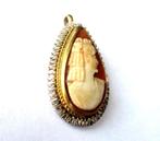 prachtige Camee steen Hanger verguld Antiek, Sieraden, Tassen en Uiterlijk, Antieke sieraden, Ophalen, Hanger, Verguld